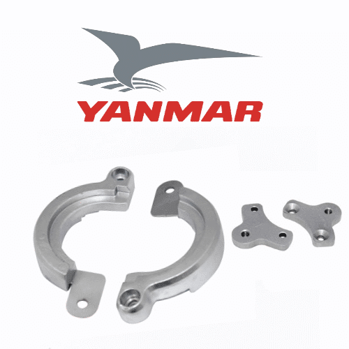 Kit anodo in alluminio Yanmar 4JH4 serie - Yanmar aluminum anode assembly 196450-02492