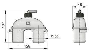 Valvola antisifone - Anti-syphon device with valve 38 mm