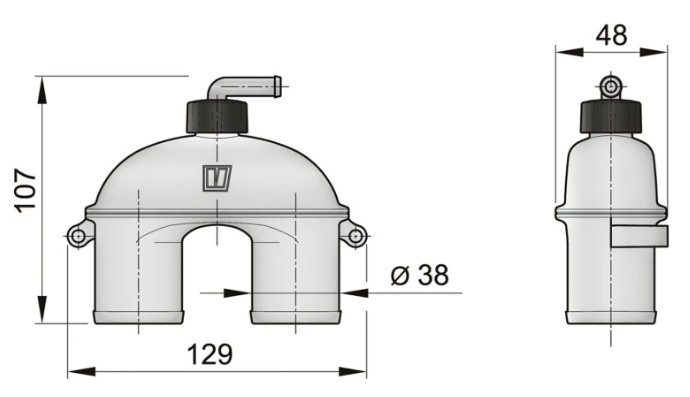 Valvola antisifone - Anti-syphon device with valve 38 mm