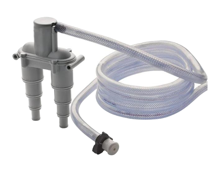 Valvola antisifone con tubo e scarico a scafo - Airvent with hose 13/19/25/32 mm