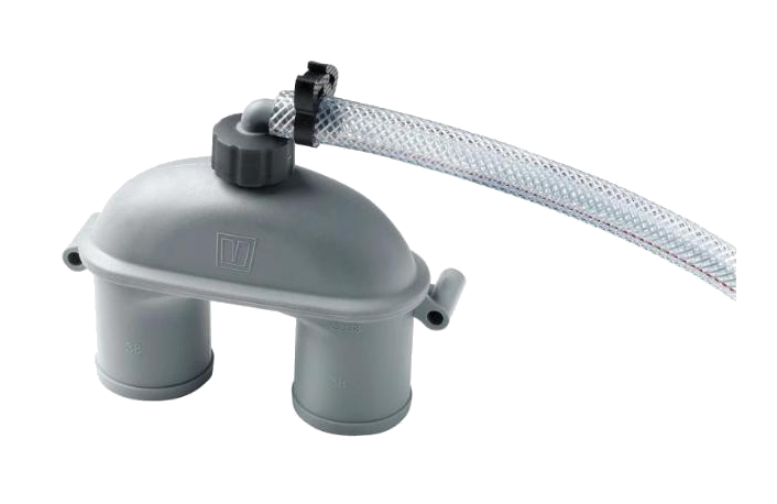 Valvola antisifone con tubo e scarico a scafo - Airvent with hose 38 mm