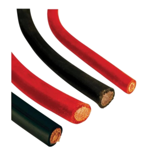 Cavo per batterie 50 mm. ricoperto in PVC rosso