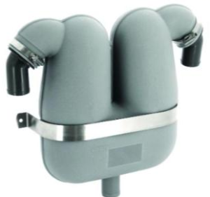 Separatore gas di scarico, raccordi girevoli 40 mm, scarico 38 mm