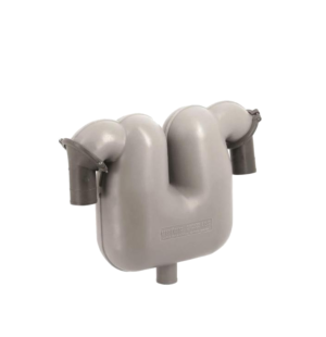 Separatore gas di scarico, raccordi girevoli 75 mm, scarico 50 mm