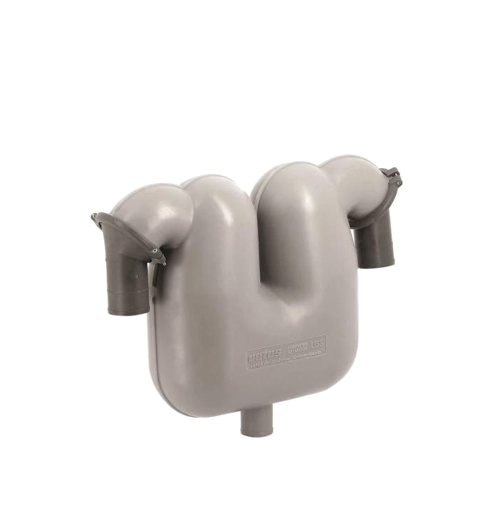 Separatore gas di scarico, raccordi girevoli 75 mm, scarico 50 mm