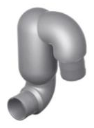 Sifone in plastica, entrata Ø 127 mm, uscita ø 127 mm