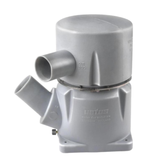 Marmitta in plastica, tipo MGP, entrata 102mm - 45 gradi, uscita 102mm