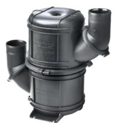 Marmitta HD, corpo e raccordi girevoli, modello NLP45, per tubo 45 mm, nera