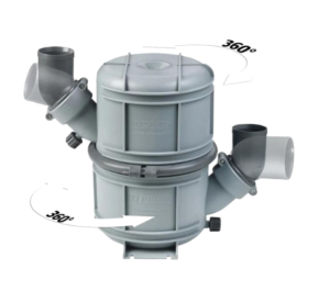 Marmitta a doppia camera d'acqua - Dual-stage waterlock 90 mm