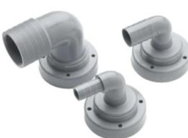 Raccordo in plastica angolato ø 25 mm per serbatoi rigidi