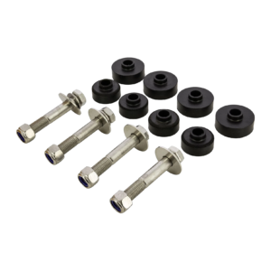 Flex. Mount set VD4 4 bolts, nuts, washers and rubber  washers 
Codice doganale: 84839089